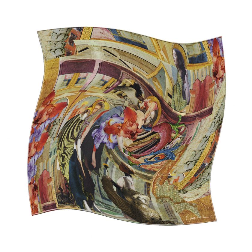 100% silk Scarf Anarela purgatorio