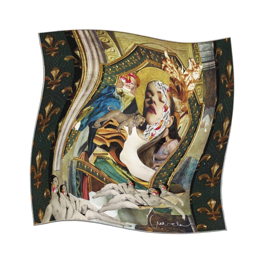 100% silk scarf Anarela Leonesa