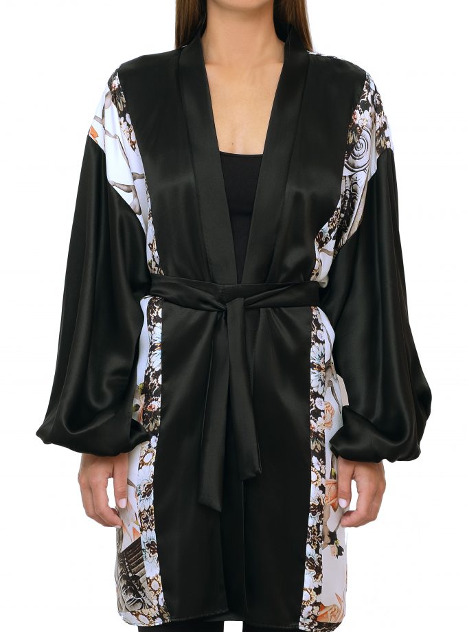 100% Silk Kimono Anarela gaia front