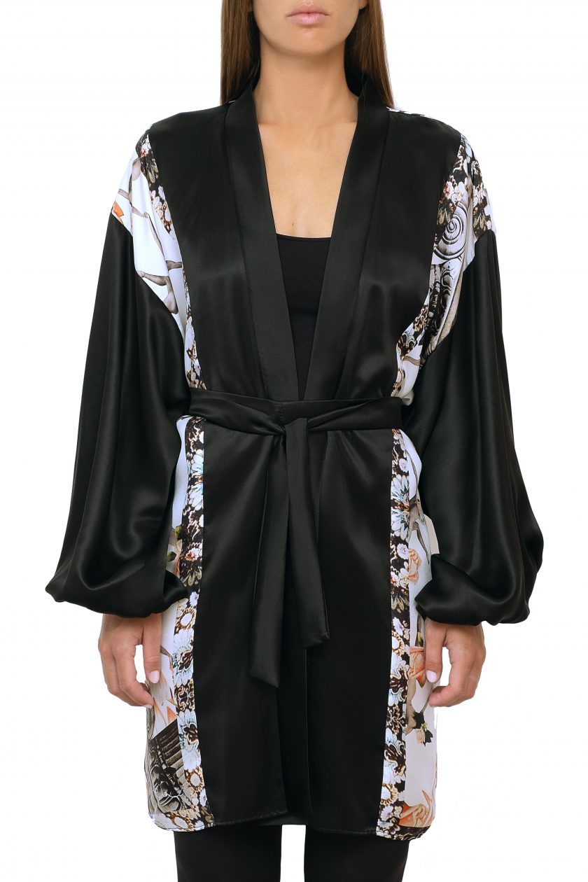 100% Silk Kimono Anarela gaia front