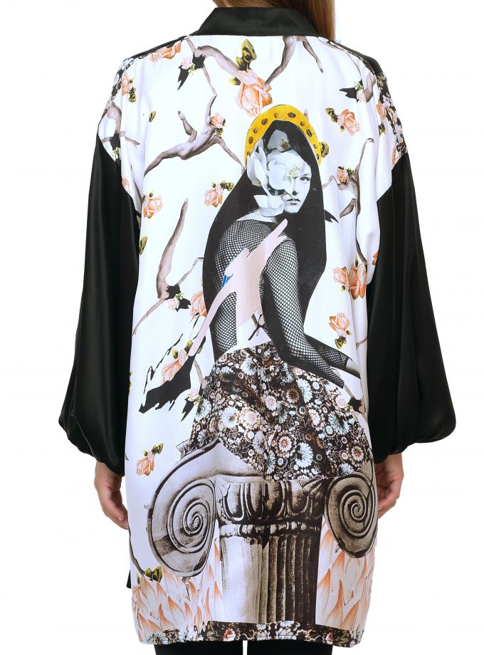 100% Silk Kimono Anarela gaia back