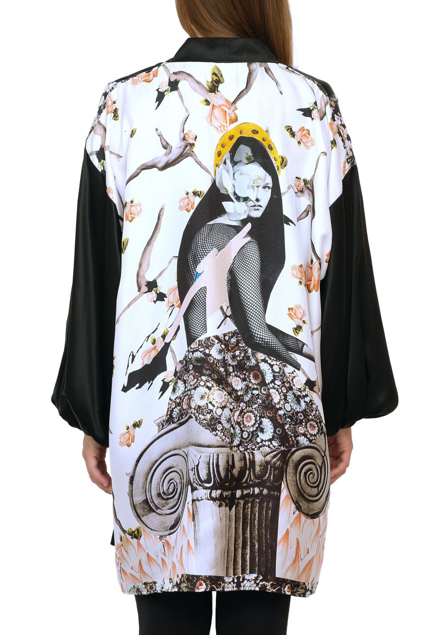 100% Silk Kimono Anarela gaia back
