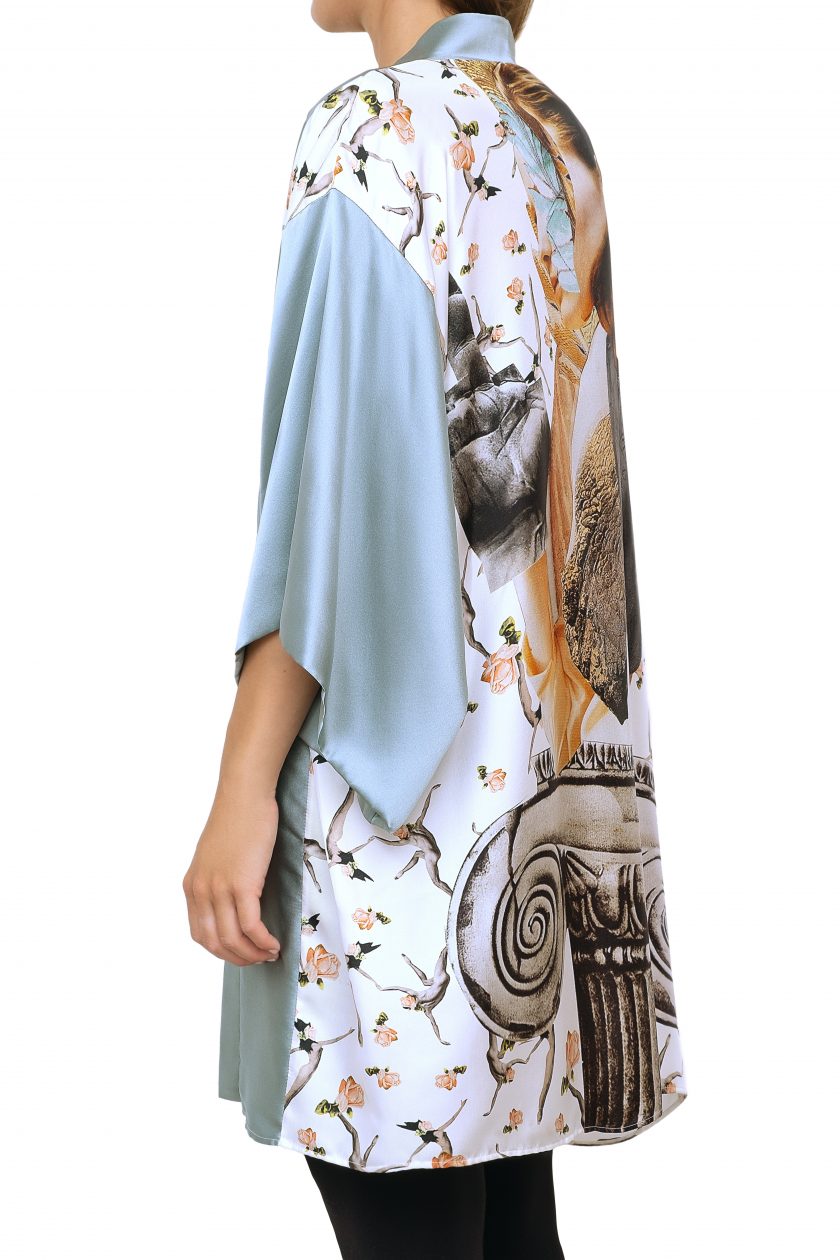 100% Silk Kimono Anarela danza one side